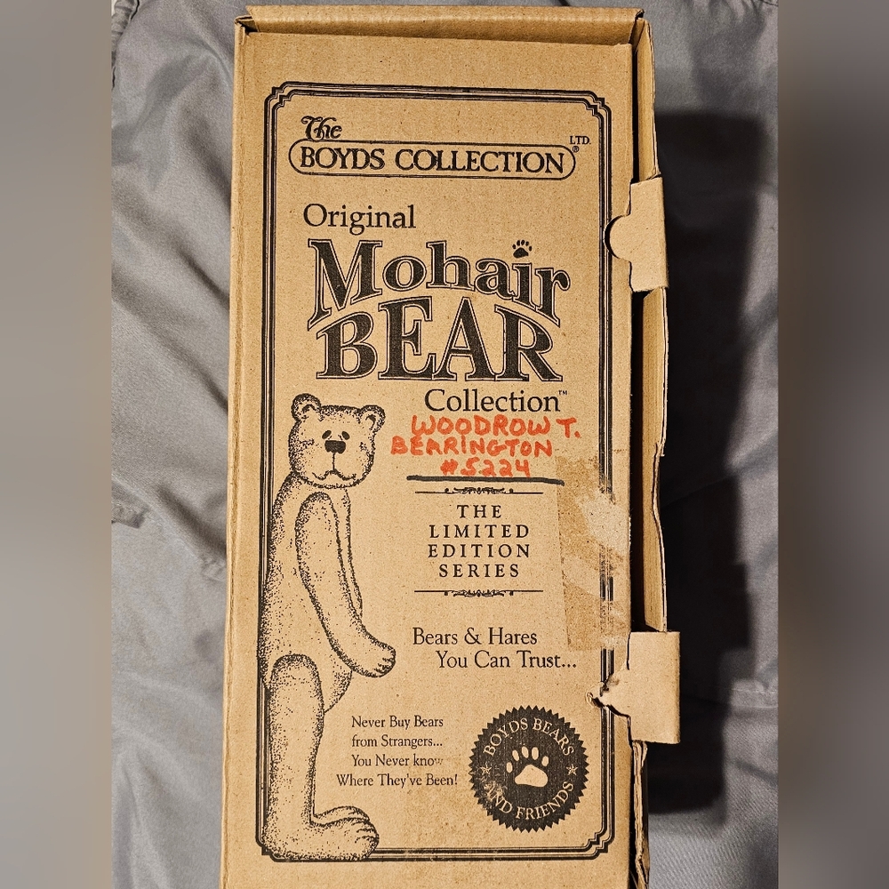 Boyds Bears Plaid and Cream Collectible Tag
